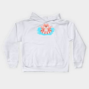 Cute Dog Swimming Kids Hoodie